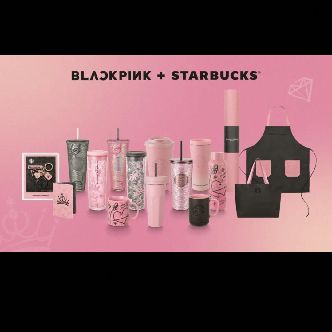 値下げ↓Blackpink スタバコラボリユーザブルカップ