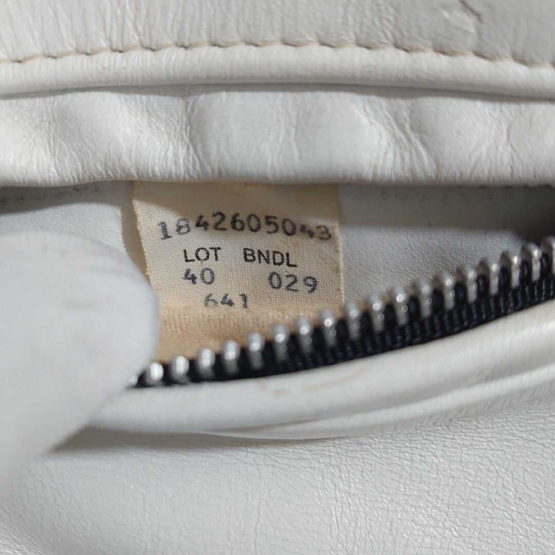 schott - ☆超美品☆Schott641 シングルライダース白 size40