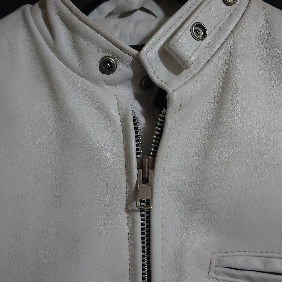 schott - ☆超美品☆Schott641 シングルライダース白 size40