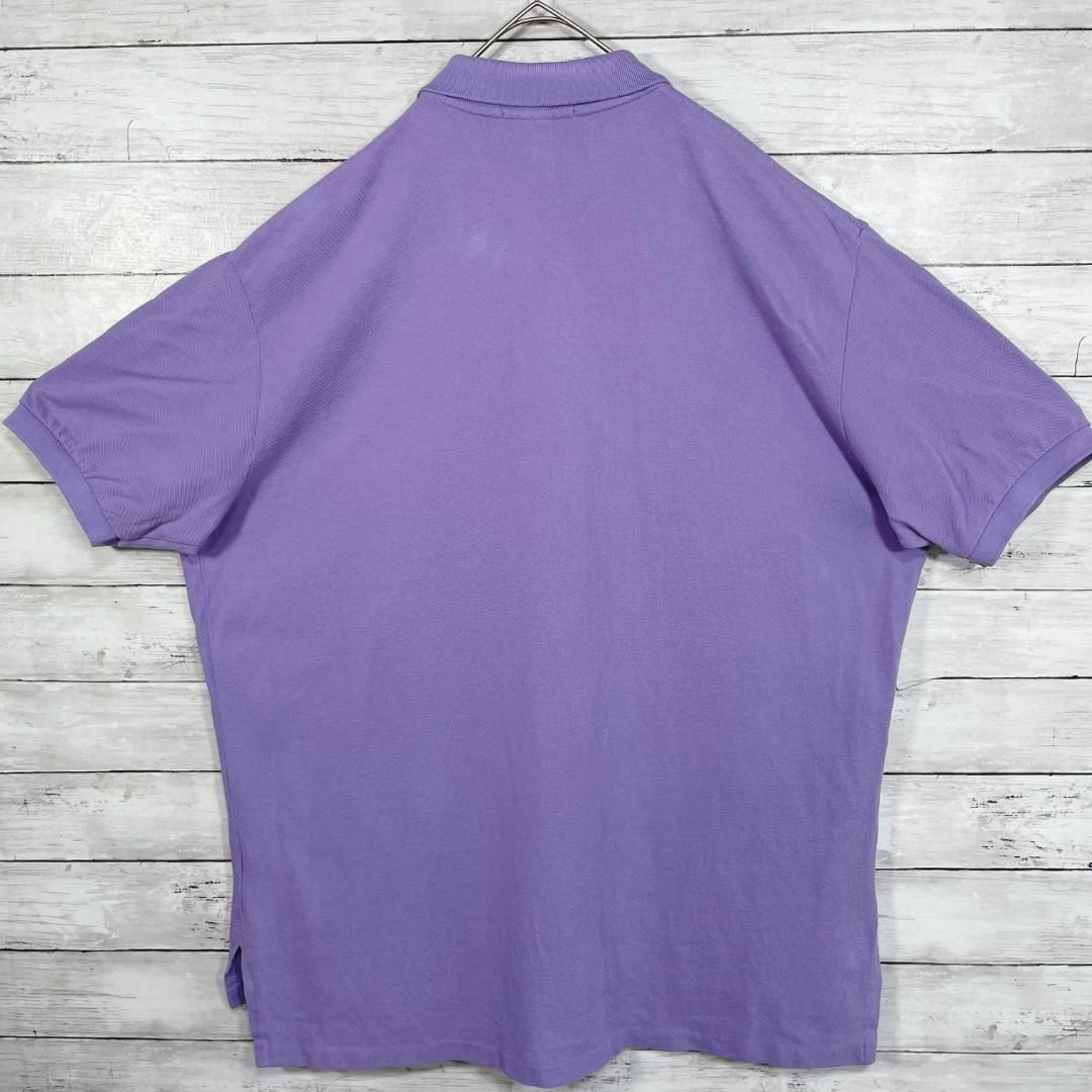 POLO RALPH LAUREN(ポロラルフローレン)の①57T ポロラルフローレン 半袖ポロシャツ ポニー刺繍 無地紫メンズ夏物古着 メンズのトップス(ポロシャツ)の商品写真