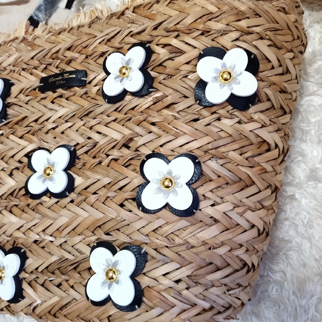 【未使用タグ付き】サマンサタバサ*お花モチーフカゴバッグ20,900円