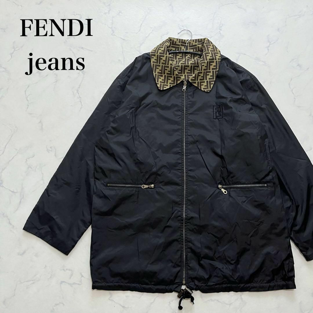 FENDI jeans リバーシブルジャケット ナイロンジャケット ズッカ柄
