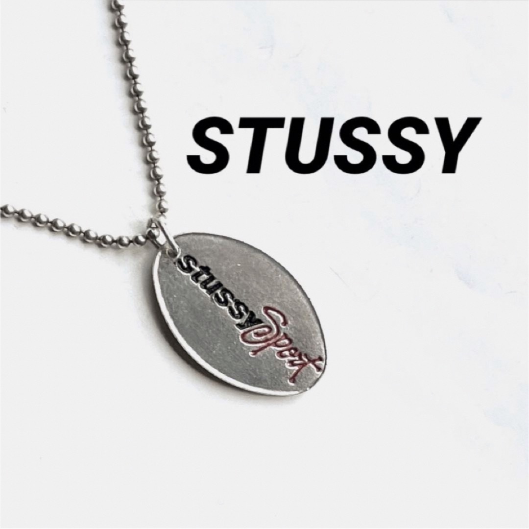 STUSSY sports silver ネックレス トップ ヘッド - アクセサリー