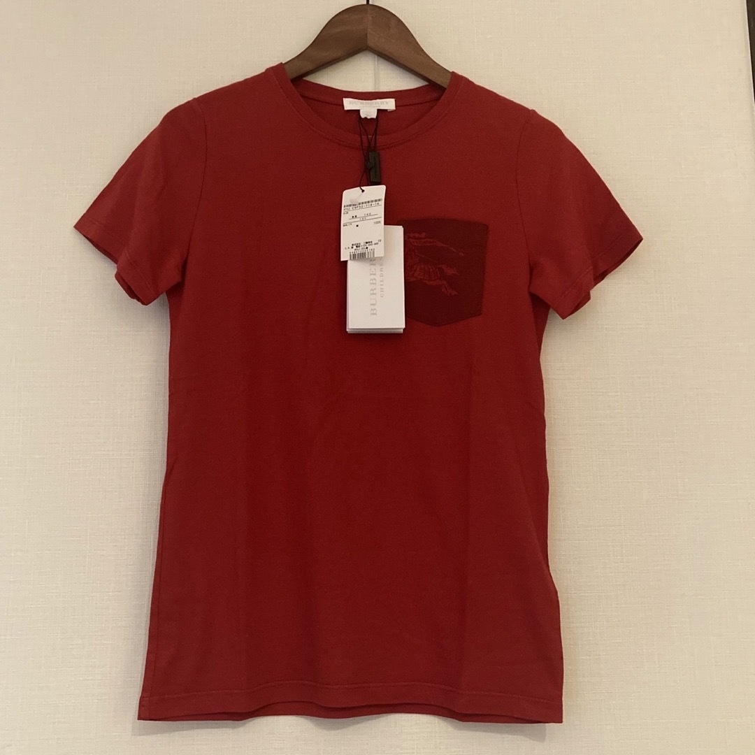 新品•未使用　タグ付き　半袖Tシャツ　Burberry バーバリー　赤