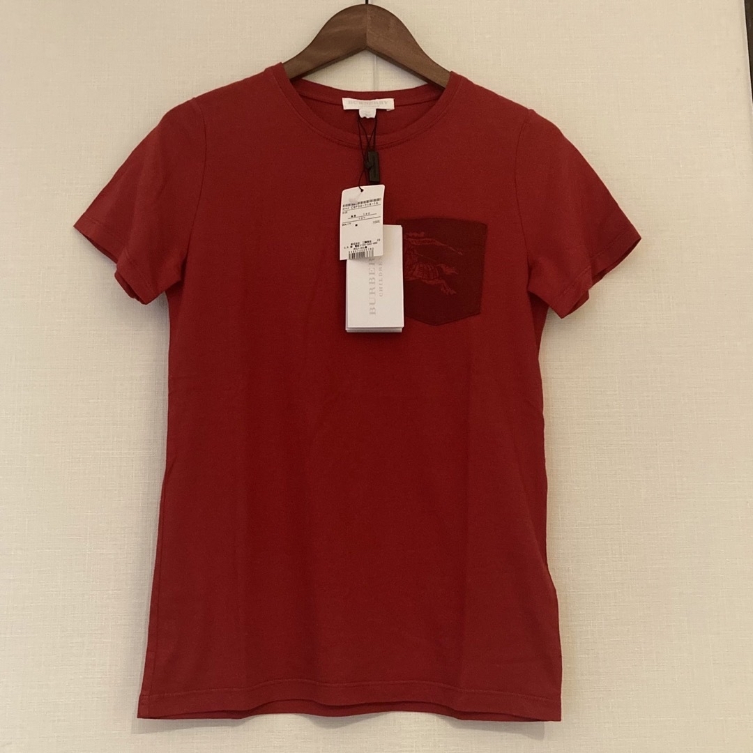 BURBERRY - 新品•未使用 タグ付き 半袖Tシャツ Burberry バーバリー 赤