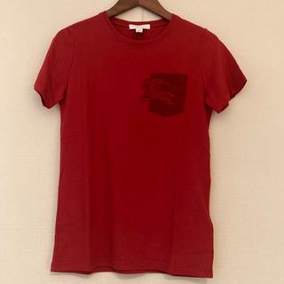 バーバリー(BURBERRY)の新品•未使用　タグ付き　半袖Tシャツ　Burberry バーバリー　赤(Tシャツ/カットソー)