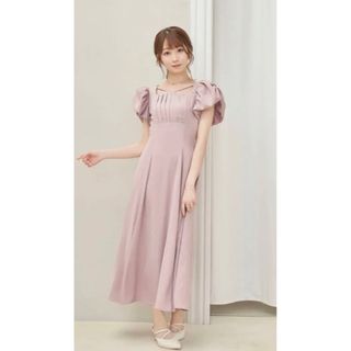 RoseMuse tack puff sleeve onepiece pink (ロングワンピース/マキシワンピース)