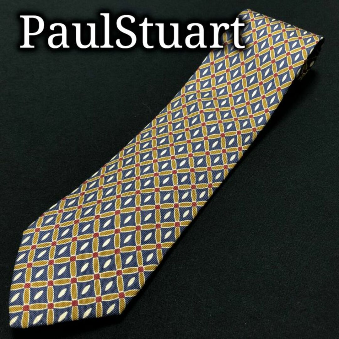 Paul Stuart(ポールスチュアート)のポールスチュアート チェック ネイビー ネクタイ A105-U18 メンズのファッション小物(ネクタイ)の商品写真