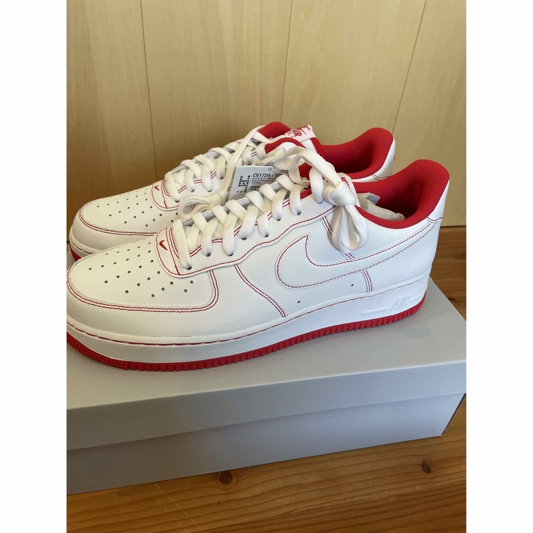 NIKE AIR FORCE 1 07 WHITE RED US12 30cm