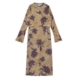 アメリヴィンテージ(Ameri VINTAGE)の【新品】DRY FLOWER VELOUR DRESS （1週間限定出品！）(ロングワンピース/マキシワンピース)