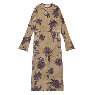 Ameri VINTAGE - 【新品】DRY FLOWER VELOUR DRESS (1週間限定出品