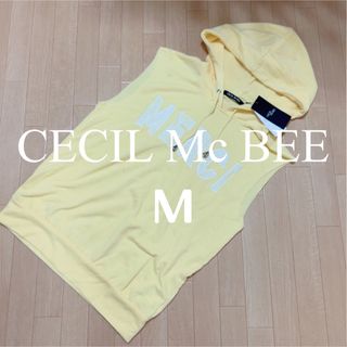 セシルマクビー(CECIL McBEE)の【新品未使用】CECIL Mc BEE♡ロゴノースリーブパーカー(パーカー)