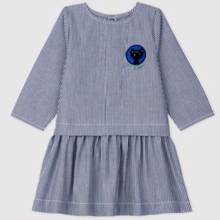 プチバトー(PETIT BATEAU)の【美品】プチバトー ストライプワンピース PETIT BATEAU(ワンピース)