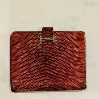 エルメス(Hermes)のエルメス　リザード財布　パープル　(財布)