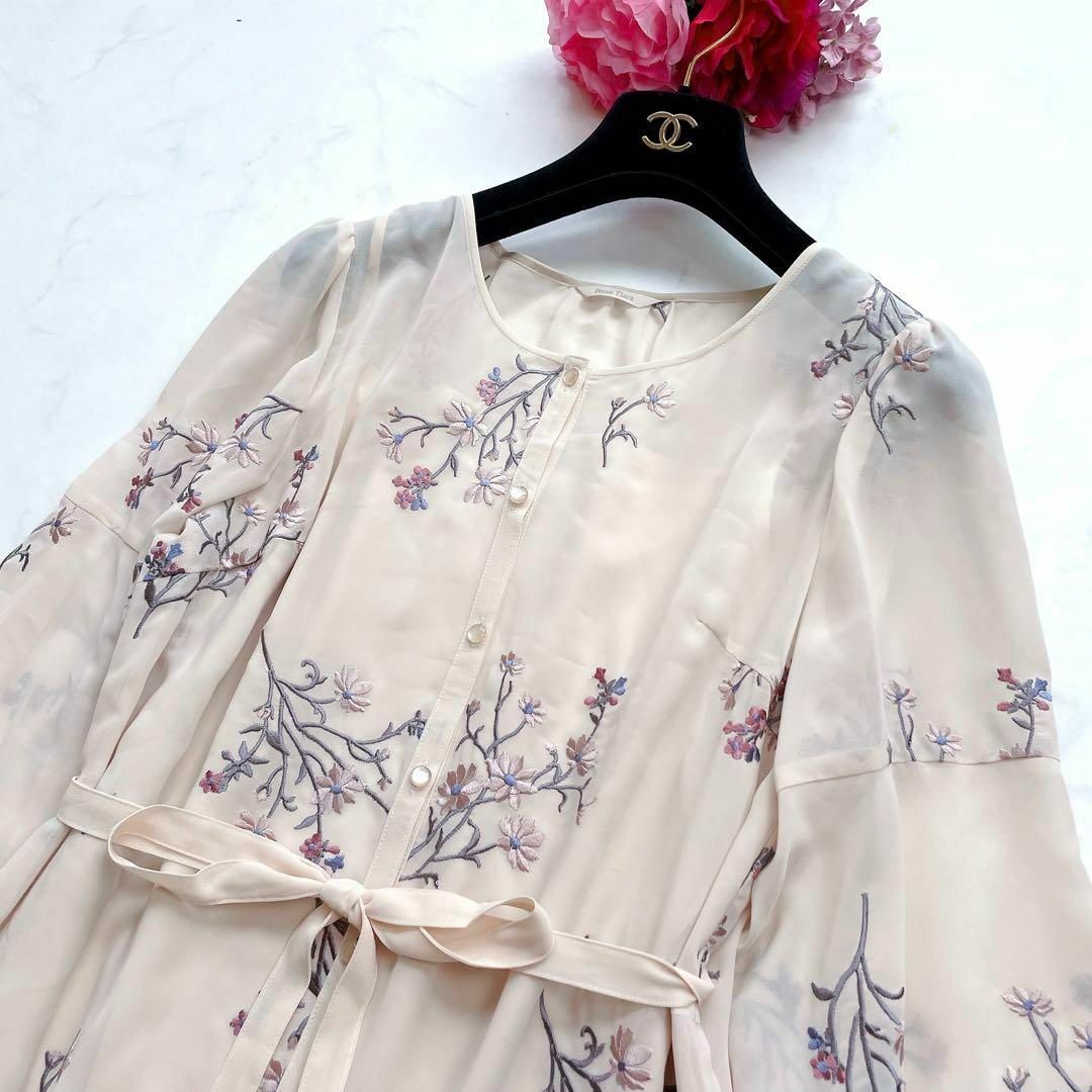 Rose Tiara - 【Rose Tiara】大きいサイズ*シフォンワンピース フレア