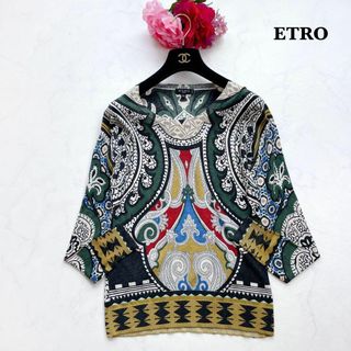 ETRO - 【ETRO】シルクカシミヤ*ニット セーター ペイズリー柄 薄手
