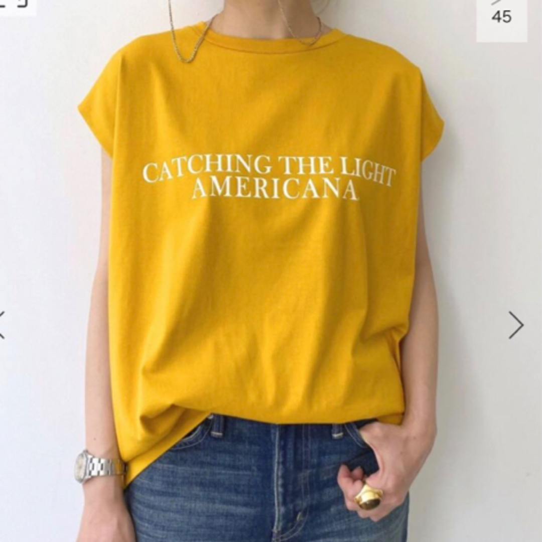 L'Appartement DEUXIEME CLASSE(アパルトモンドゥーズィエムクラス)のアパルトモント／アメリカーナ LOGO TEE レディースのトップス(Tシャツ(半袖/袖なし))の商品写真