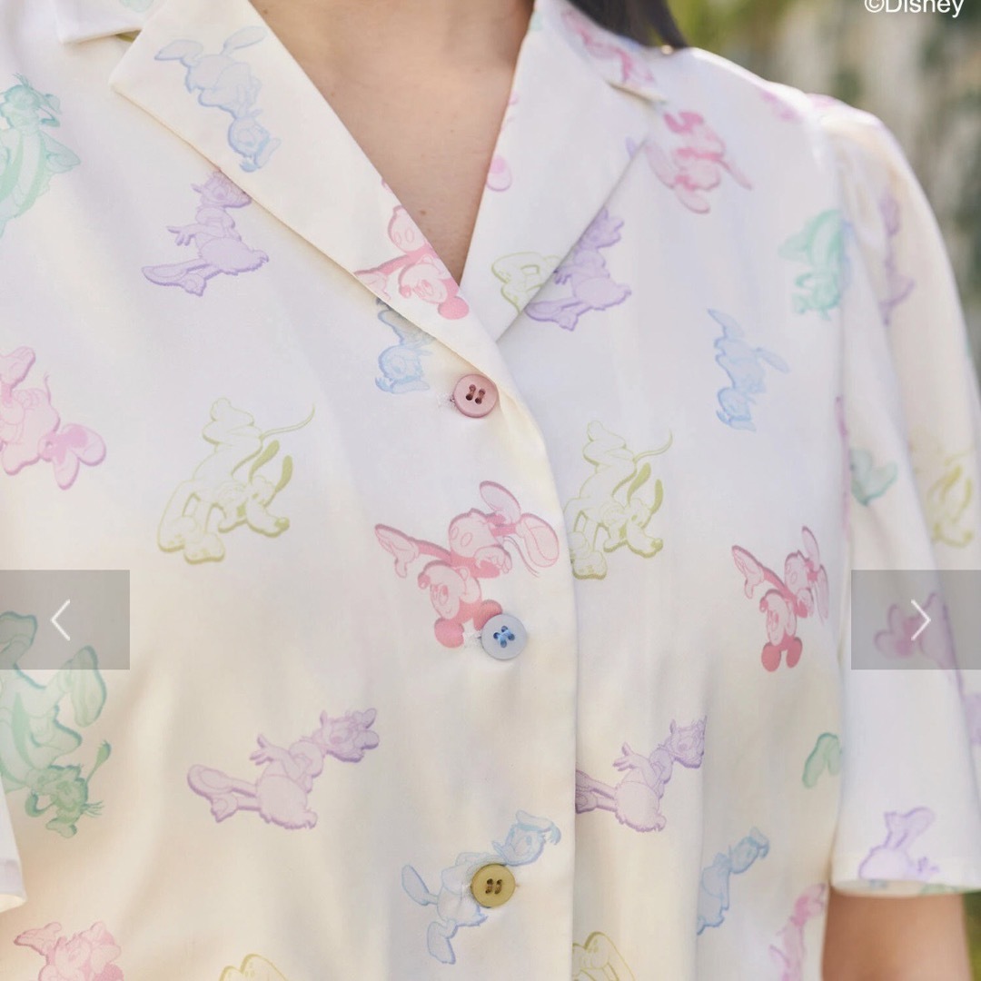 Areeam ミッキー&フレンズ オープンカラーシャツ フレアスカート