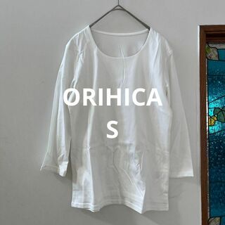 オリヒカ(ORIHICA)のORIHICA 七分袖　透けにくい　ダブルフロントTシャツ　S 白(シャツ/ブラウス(長袖/七分))