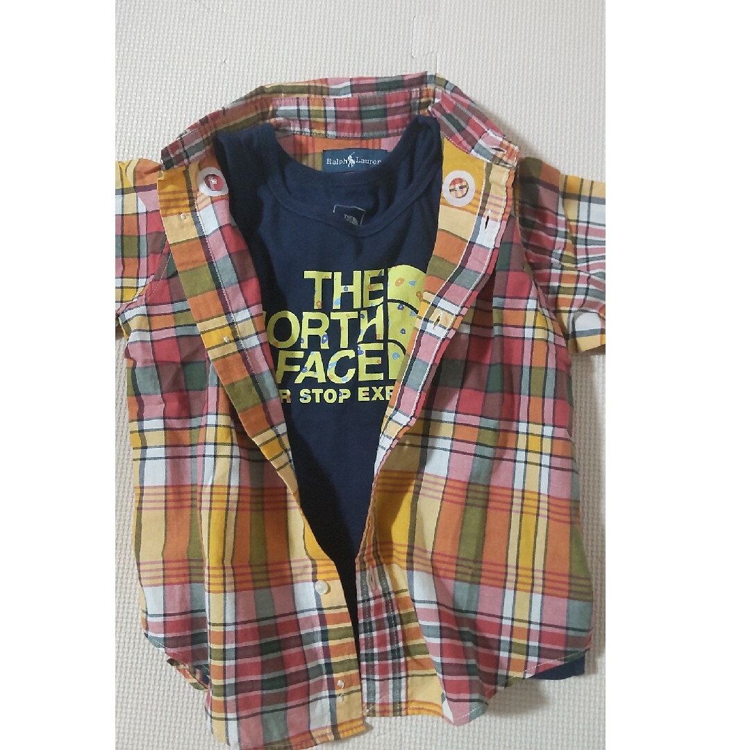 THE NORTH FACE(ザノースフェイス)の【美品】ノースフェイス　タンクトップ カットソー 110 半袖 キッズ/ベビー/マタニティのキッズ服男の子用(90cm~)(Tシャツ/カットソー)の商品写真