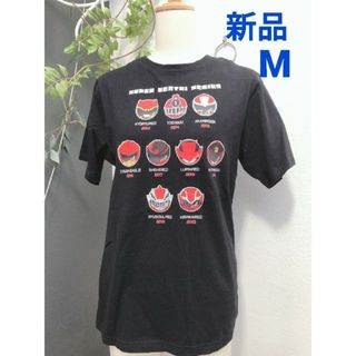 バンダイ(BANDAI)の新品 メンズ M 黒 戦隊ヒーロー Tシャツ(Tシャツ/カットソー(半袖/袖なし))