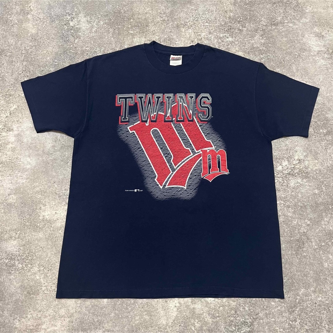 90s 00s Hanes　メジャーリーグ　MLB　ビッグプリント　Tシャツ