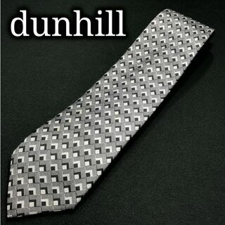 ダンヒル(Dunhill)のダンヒル チェック グレー ネクタイ A105-X01(ネクタイ)