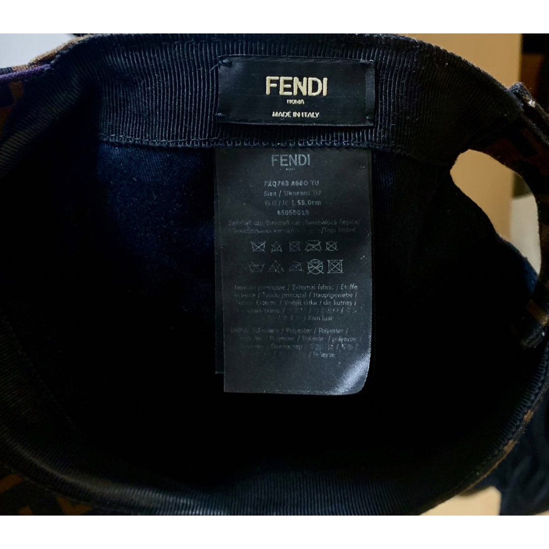 FENDI(フェンディ)のFENDIフェンディ　ロゴ総柄キャップ　メンズサイズ58.0cm  メンズの帽子(キャップ)の商品写真