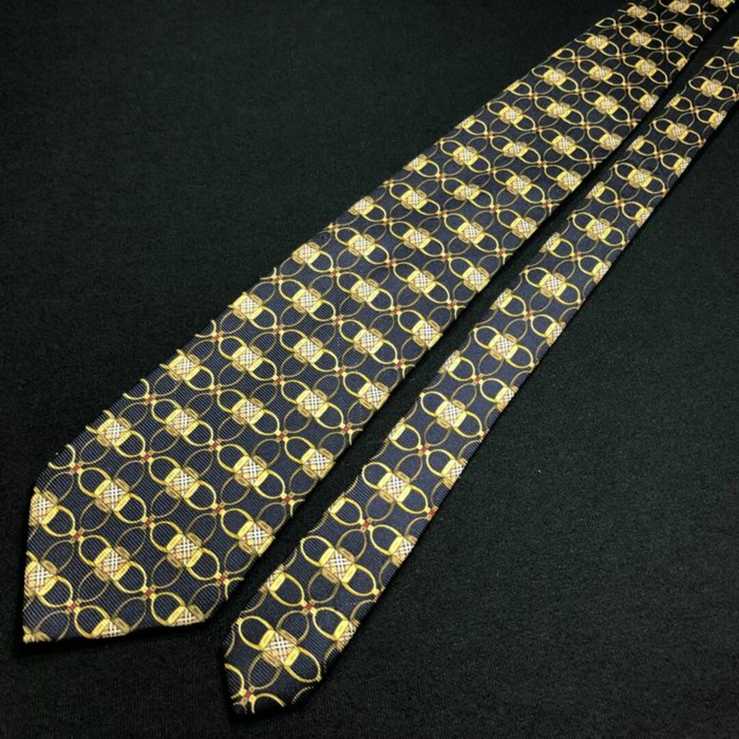 BURBERRY(バーバリー)のバーバリー 金具ノバチェック ネイビー ネクタイ A105-X03 メンズのファッション小物(ネクタイ)の商品写真