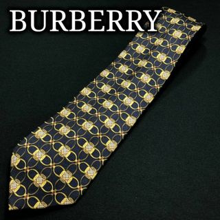 バーバリー(BURBERRY)のバーバリー 金具ノバチェック ネイビー ネクタイ A105-X03(ネクタイ)