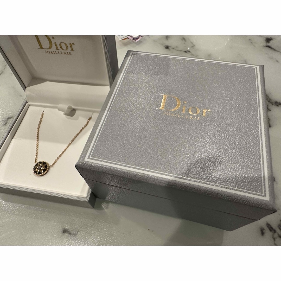 DIOR  ROSE DES VENTS ネックレス ローズゴールド　オニキス