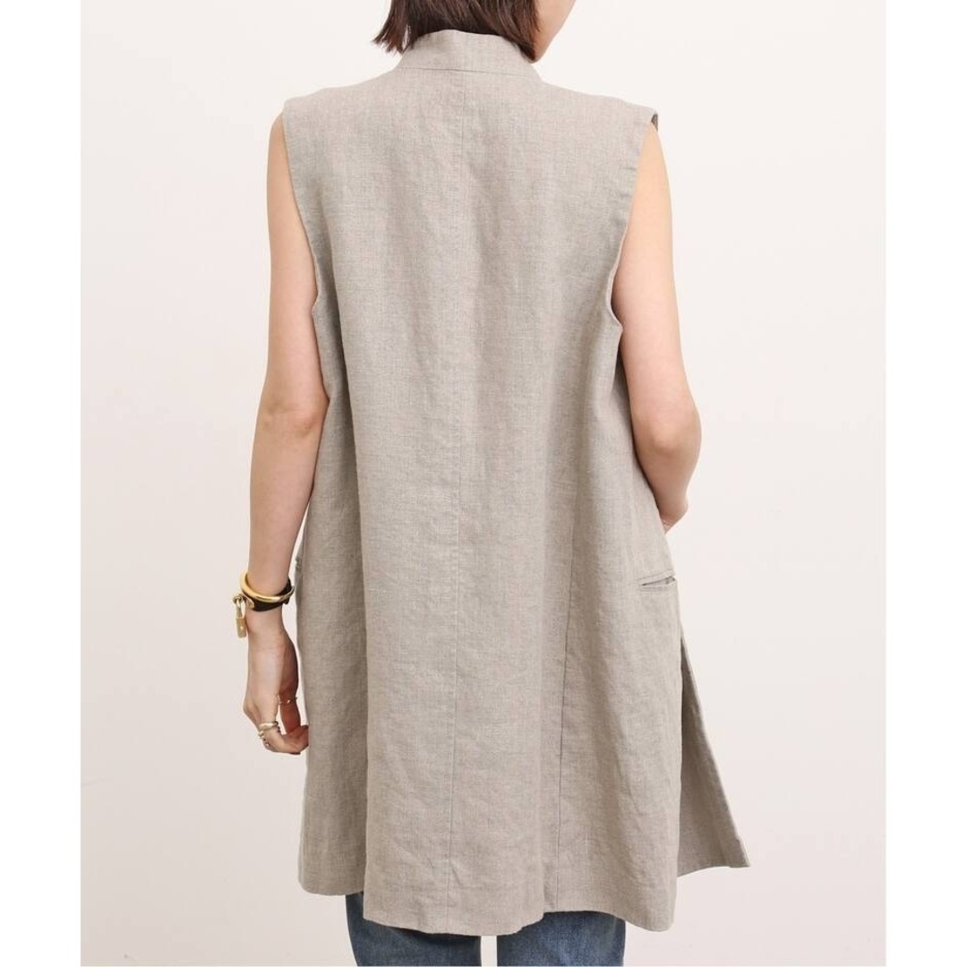 L'Appartement DEUXIEME CLASSE(アパルトモンドゥーズィエムクラス)の期間限定値引　L'AppartementLinen  Long Vest レディースのトップス(ベスト/ジレ)の商品写真