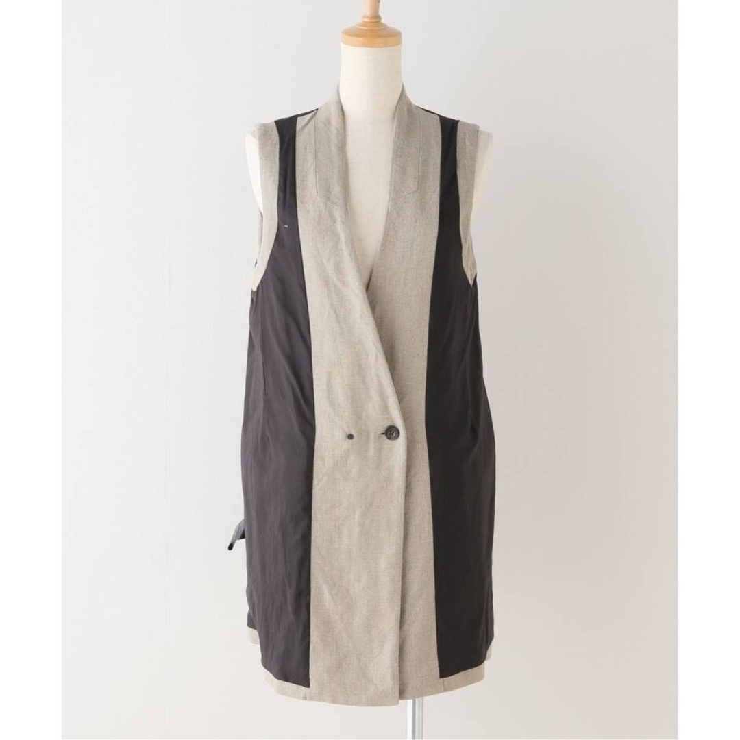 L'Appartement DEUXIEME CLASSE(アパルトモンドゥーズィエムクラス)の期間限定値引　L'AppartementLinen  Long Vest レディースのトップス(ベスト/ジレ)の商品写真