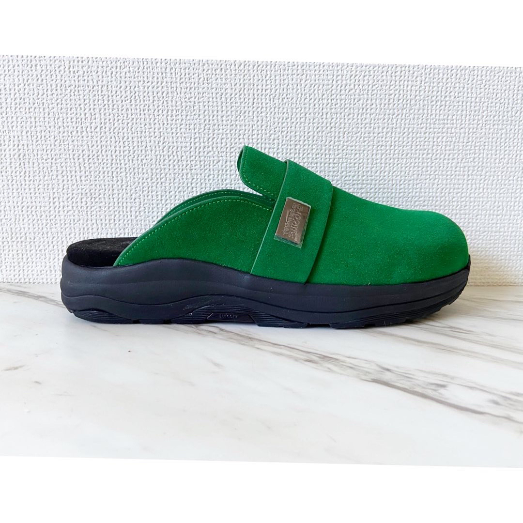 TOM WOOD × SUICOKE コラボ グリーンスウェードミュールサンダル