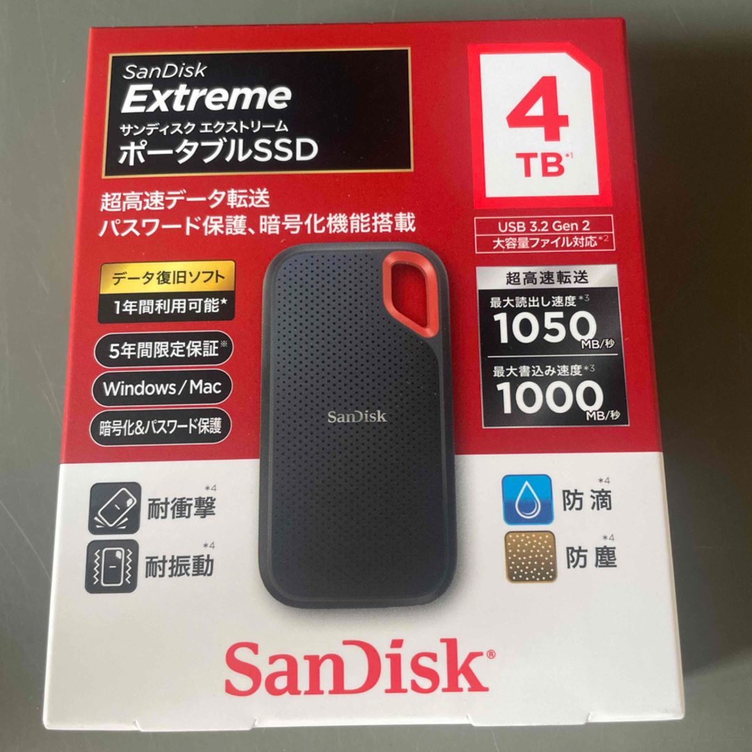 SanDisk エクストリーム ポータブルSSD 50%OFF スマホ/家電/カメラ