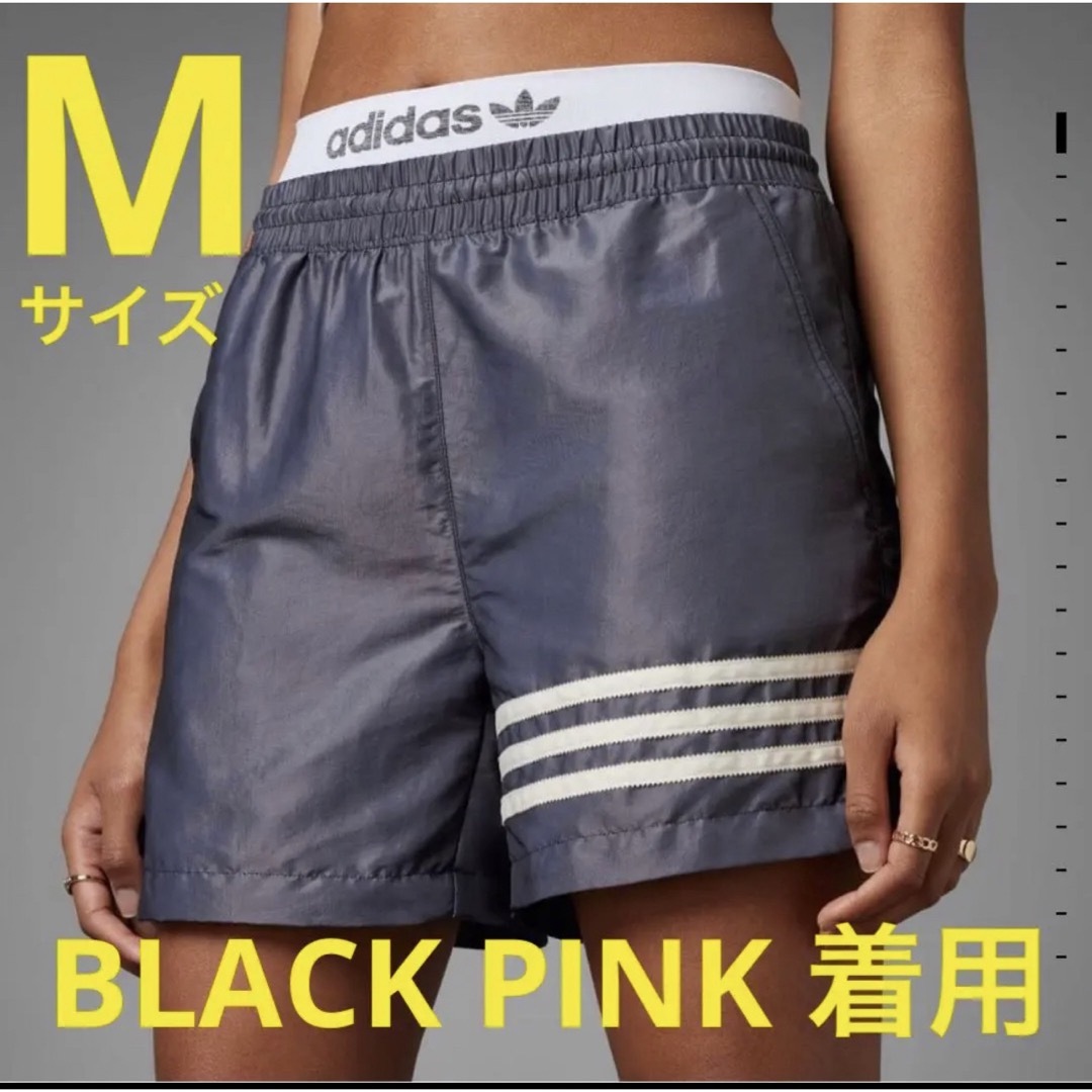 【BLACKPINK Lisa着用】ショートパンツ　黒ソックス　M アディダス | フリマアプリ ラクマ