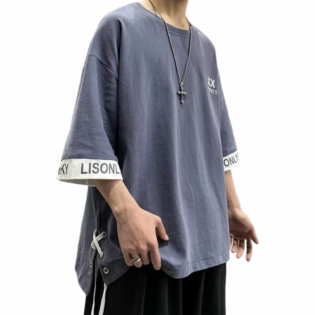 Luxe Relax 夏服 メンズ tシャツ 七分袖 カジュアル ゆったり 夏