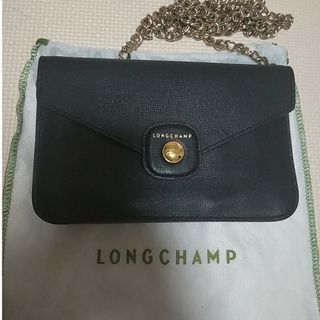 ロンシャン(LONGCHAMP)のお値下げ☆【美品】ロンシャン チェーンウォレット  ショルダー 長財布(財布)