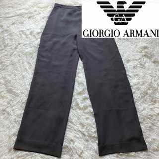 ジョルジオアルマーニ(Giorgio Armani)の美品✨ GIORGIO ARMANI アルマーニ　ワイドパンツ　シルク　高級感(カジュアルパンツ)