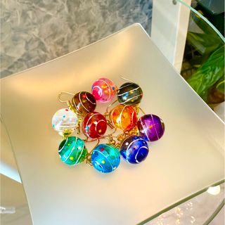 ✩.*˚リニューアル✩.*˚ガラスドームで作ったヨーヨーピアス✩.*˚(ピアス)