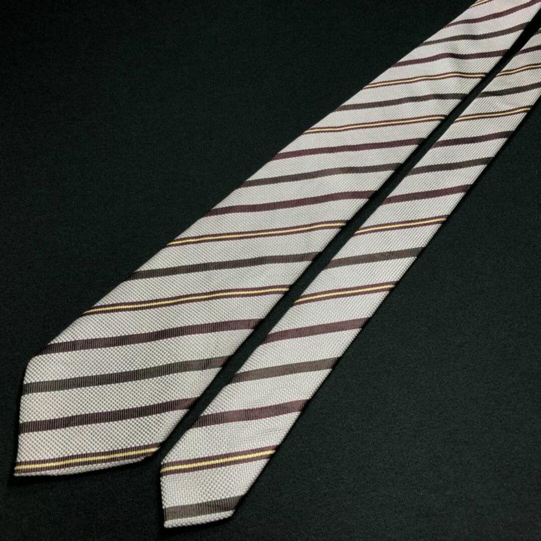 TAKEO KIKUCHI(タケオキクチ)のタケオキクチ レジメンタル ライトパープル ネクタイ A105-Y15 メンズのファッション小物(ネクタイ)の商品写真