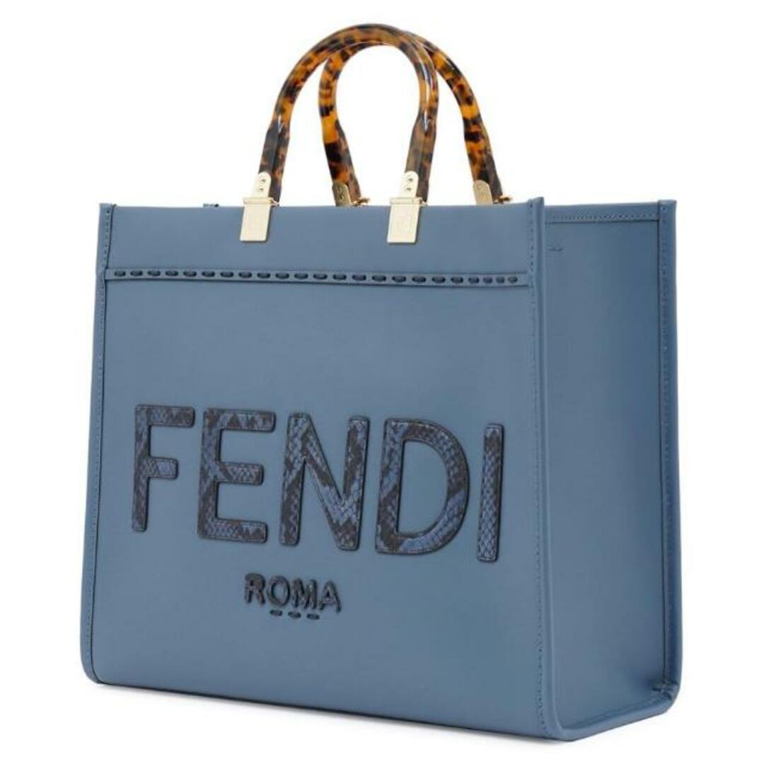 FENDI(フェンディ)のFENDI フェンディ サンシャイン ミディアム エラフレザー ショッパー Blue レディースのバッグ(トートバッグ)の商品写真