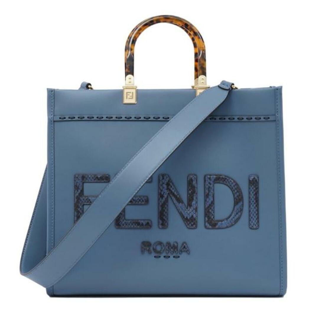 FENDI(フェンディ)のFENDI フェンディ サンシャイン ミディアム エラフレザー ショッパー Blue レディースのバッグ(トートバッグ)の商品写真