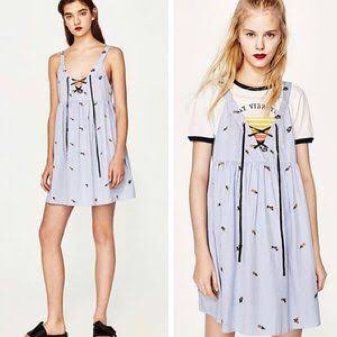 Lochie(ロキエ)のZARA lace up one-piece レディースのワンピース(ミニワンピース)の商品写真