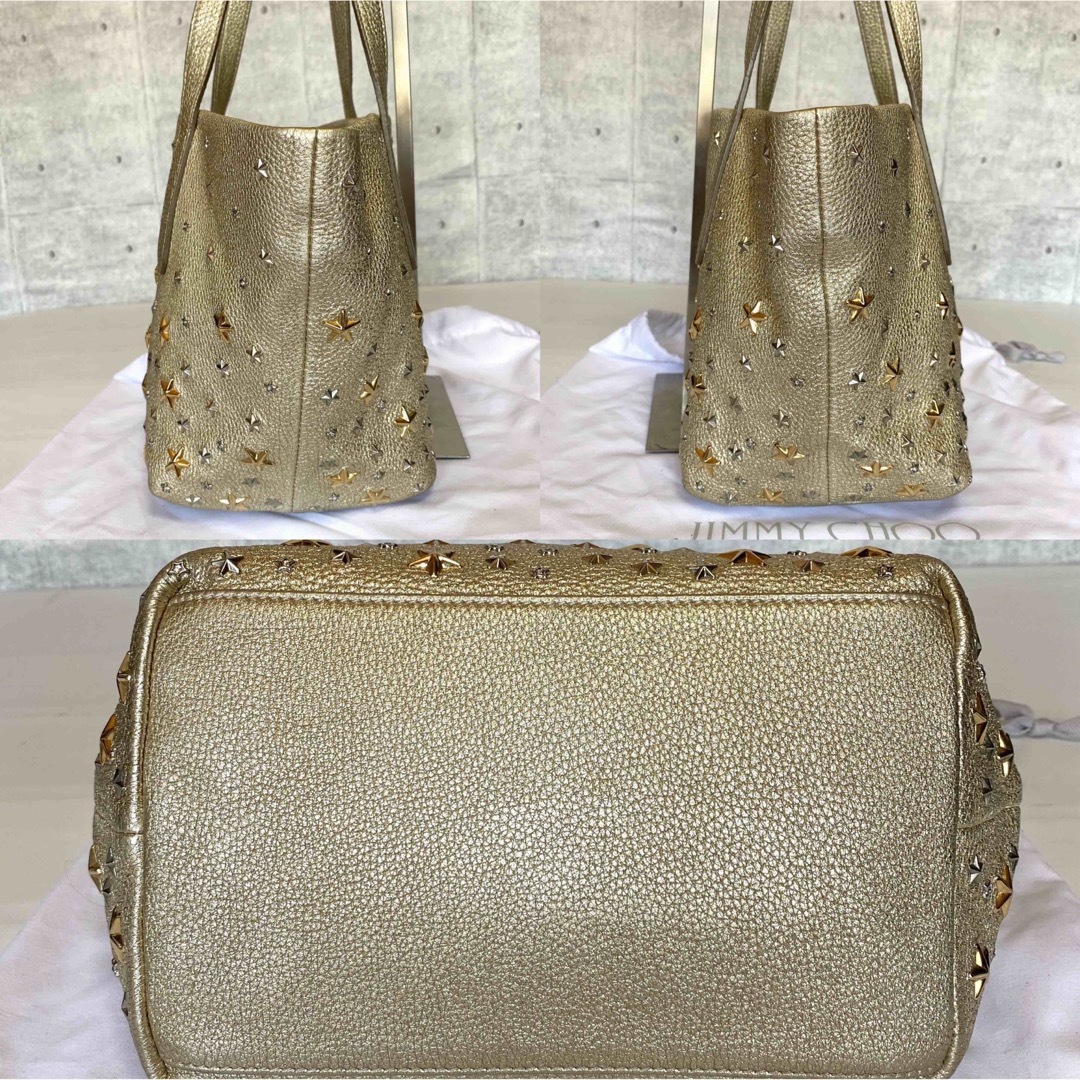 美品】JIMMY CHOO SOFIA/S シャンパンゴールド トートバッグ