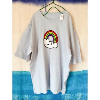 ギャップ(GAP)のGAP × ken lo レインボー 半袖 Tシャツ コットン アイス ブルー(Tシャツ/カットソー(半袖/袖なし))