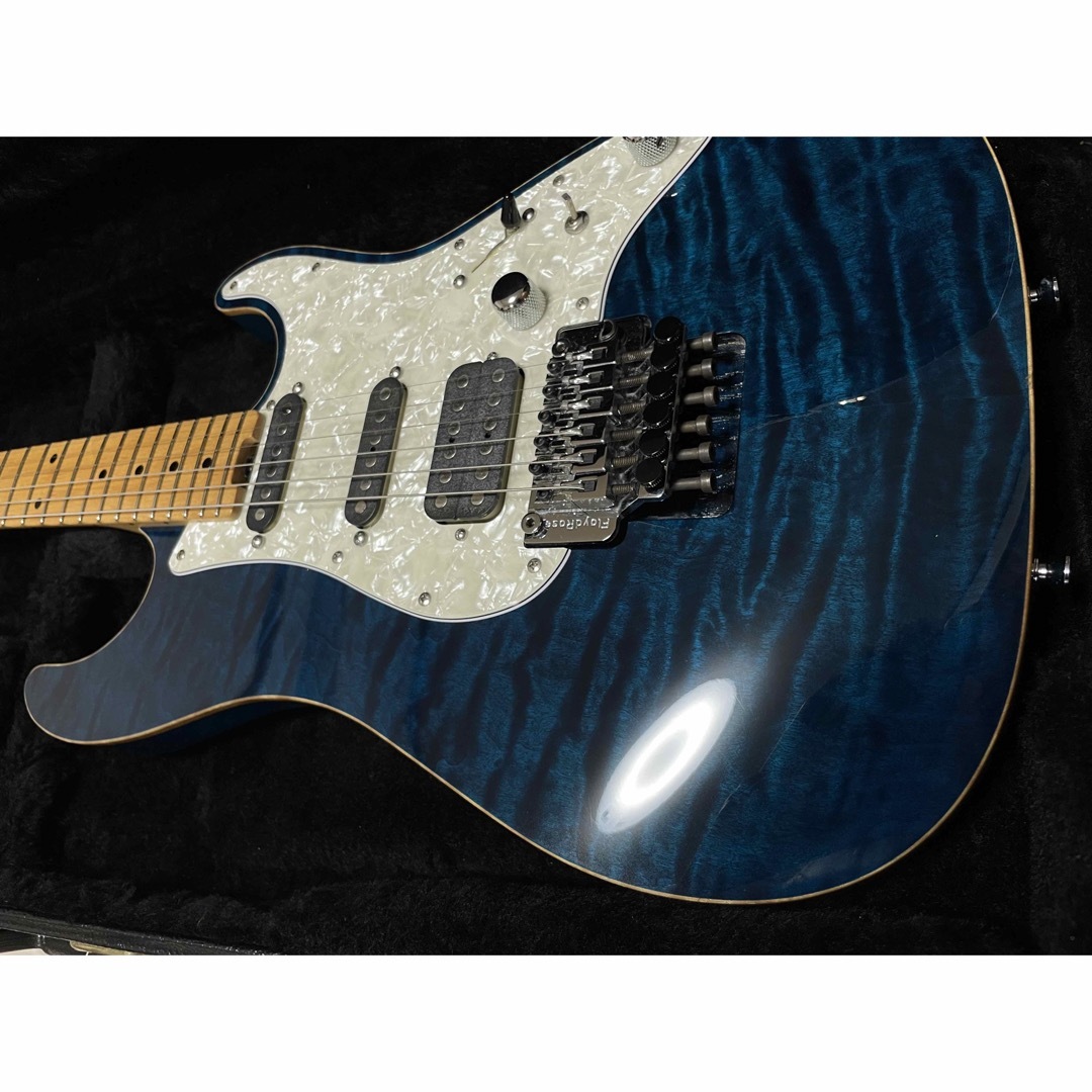 SCHECTER(シェクター)の【新オマケ付】schecter EX-IV-22 CTM/FRT BKAQ 青 楽器のギター(エレキギター)の商品写真