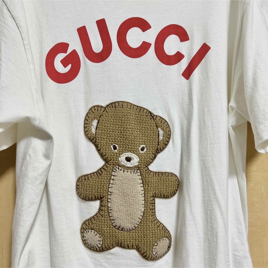 新作　レア　グッチ　テディベア　パッチ　Tシャツ　クマ　熊　GUCCI