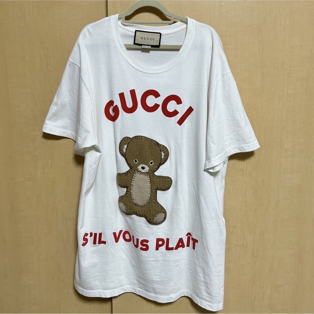 Gucci - 新作 レア グッチ テディベア パッチ Tシャツ クマ 熊 GUCCIの