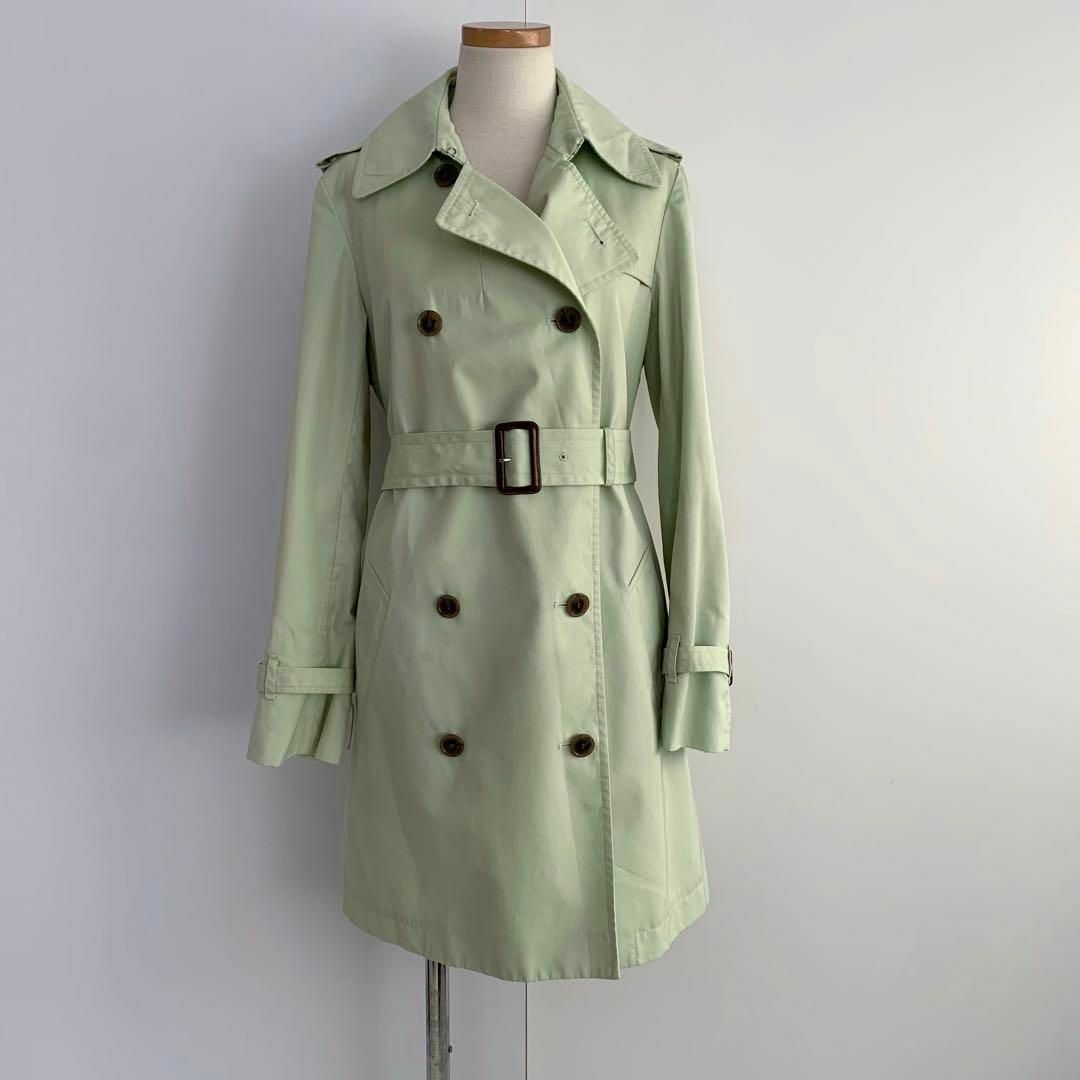 INED(イネド)のINED イネド　ミントグリーン　トレンチコート　春コート　size7 S レディースのジャケット/アウター(トレンチコート)の商品写真